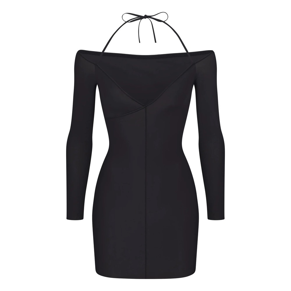 SKIMS Elegant Black Long Sleeve Dress